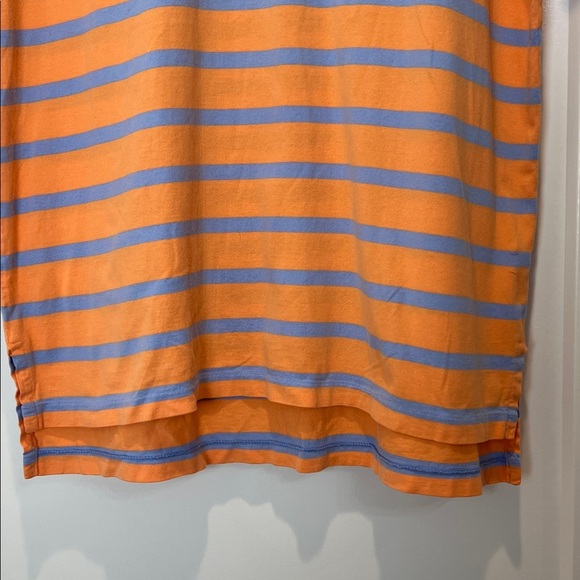 Polo by Ralph Lauren Men's Orange and Blue Striped Polo size large. - Picture 3 of 8